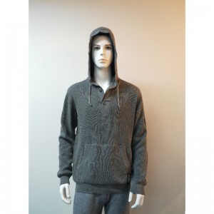 GRAY HOODED SWEATER RLMS0004F